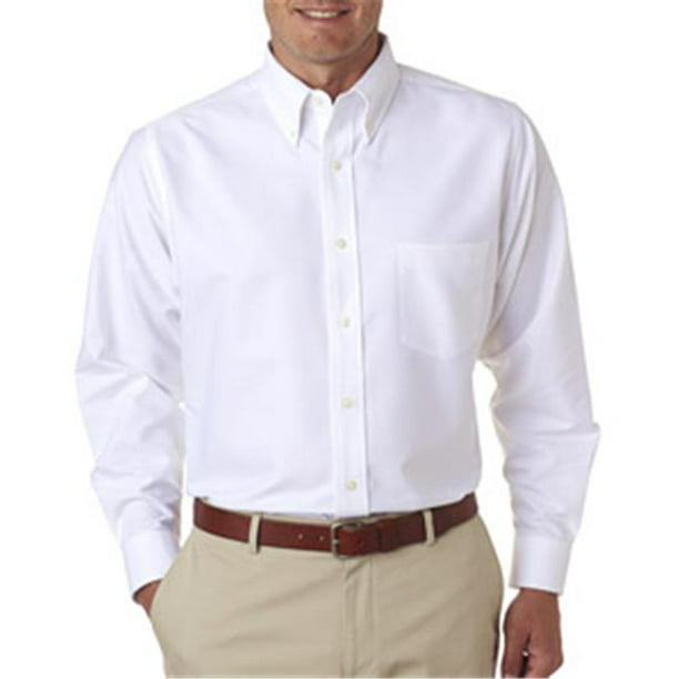 UltraClub Men's Classic Wrinkle Free Long-Sleeve Button Down Oxford Shirt 8970